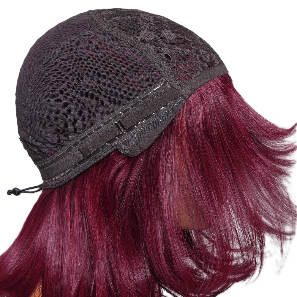 Scarlett | Short Straight Bob Wig – Wine Red | Heat Resistant Synthetic | 130% Density