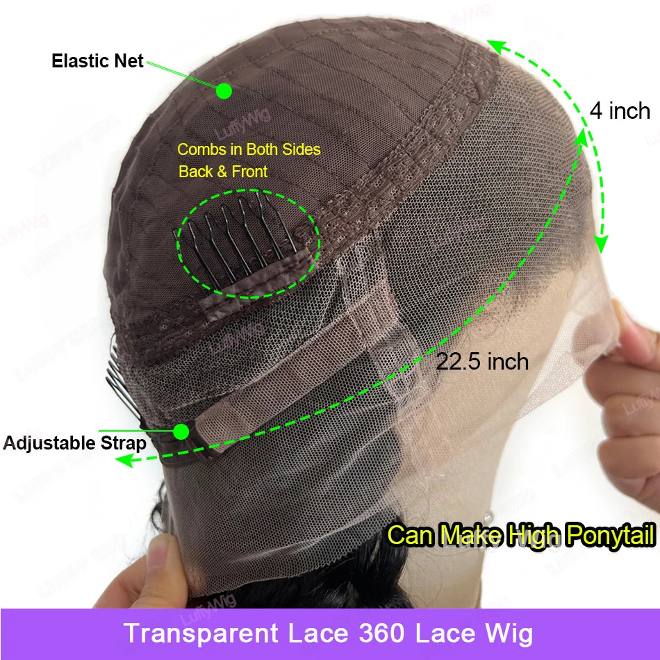 360 Full Lace Wig – Straight High Ponytail Brazilian Hair