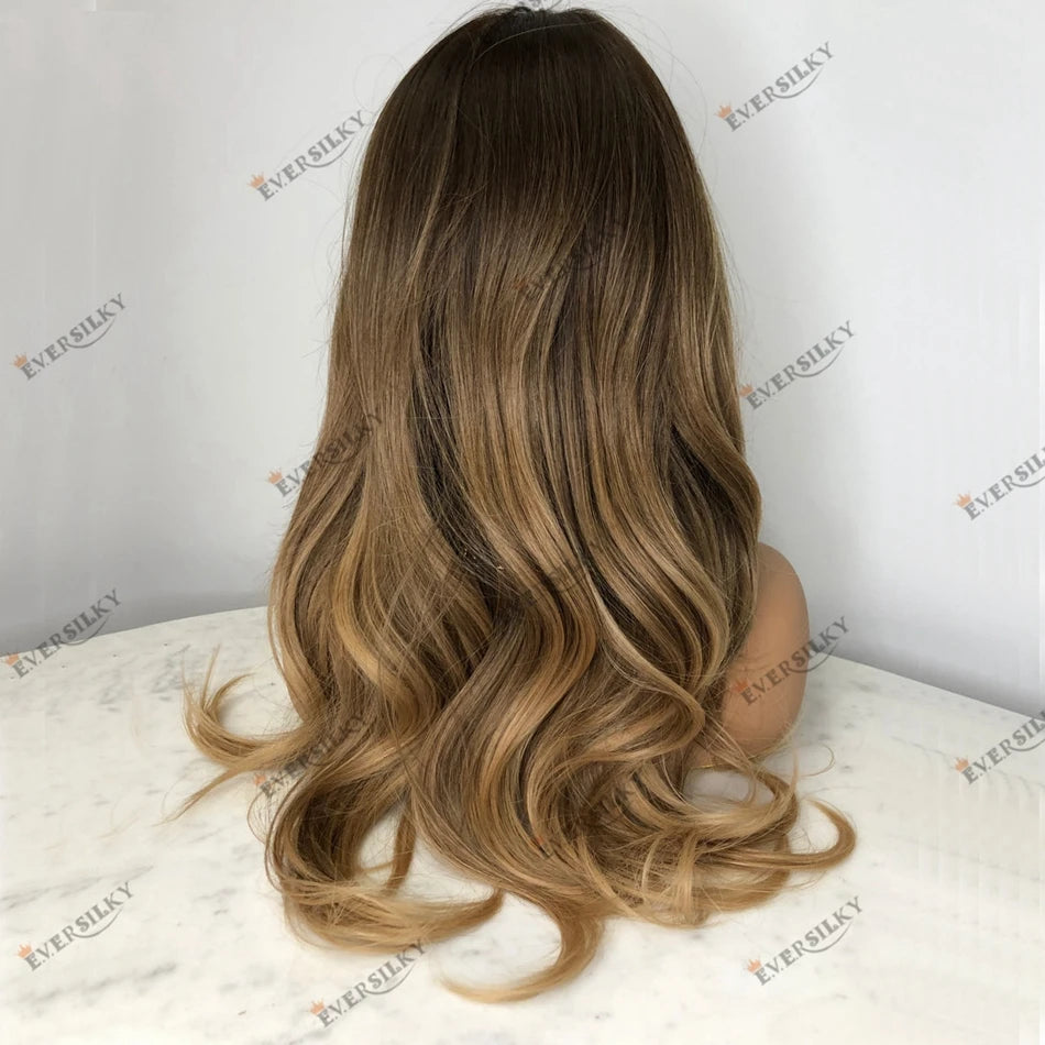 Natural Wave 13x6 Lace Front Wig with Curtain Bangs