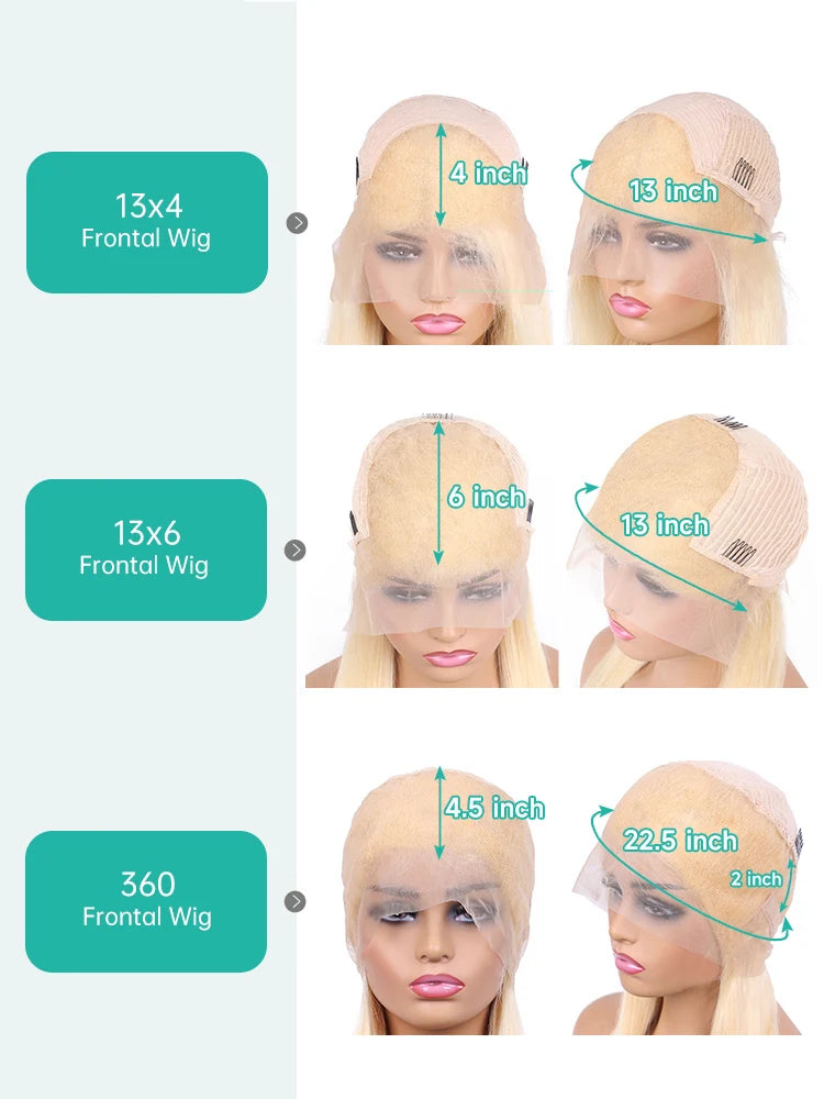 613 Blonde Vietnamese Raw Straight 13x6/360 HD Lace Wig