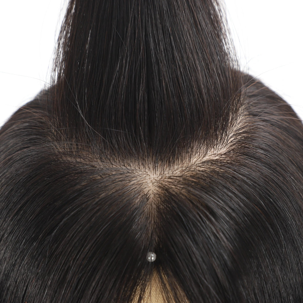 Silk Base Wig – Dark Brown European Virgin Hair with PU Front