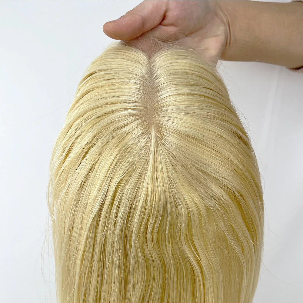 613 Blonde Silk Top 5x5 Closure Wig – European Virgin Hair