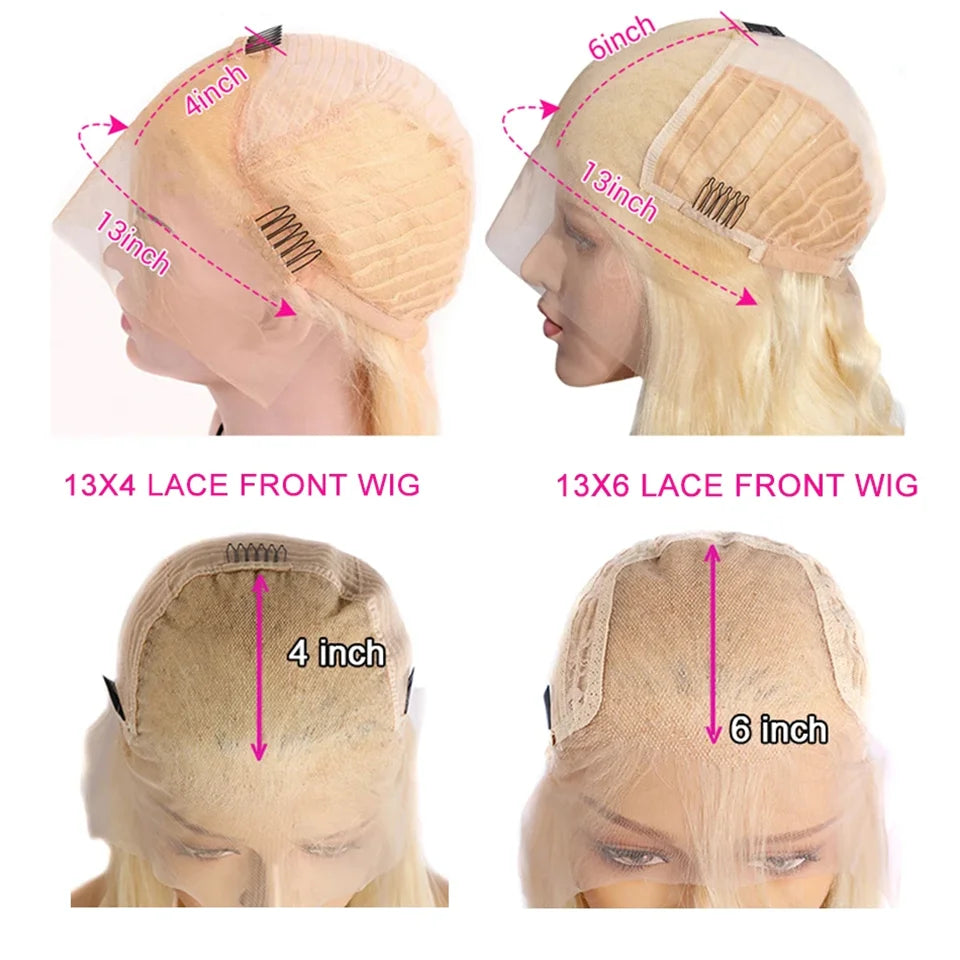 Pink Short Straight Bob 13x4 Lace Frontal Wig 180%