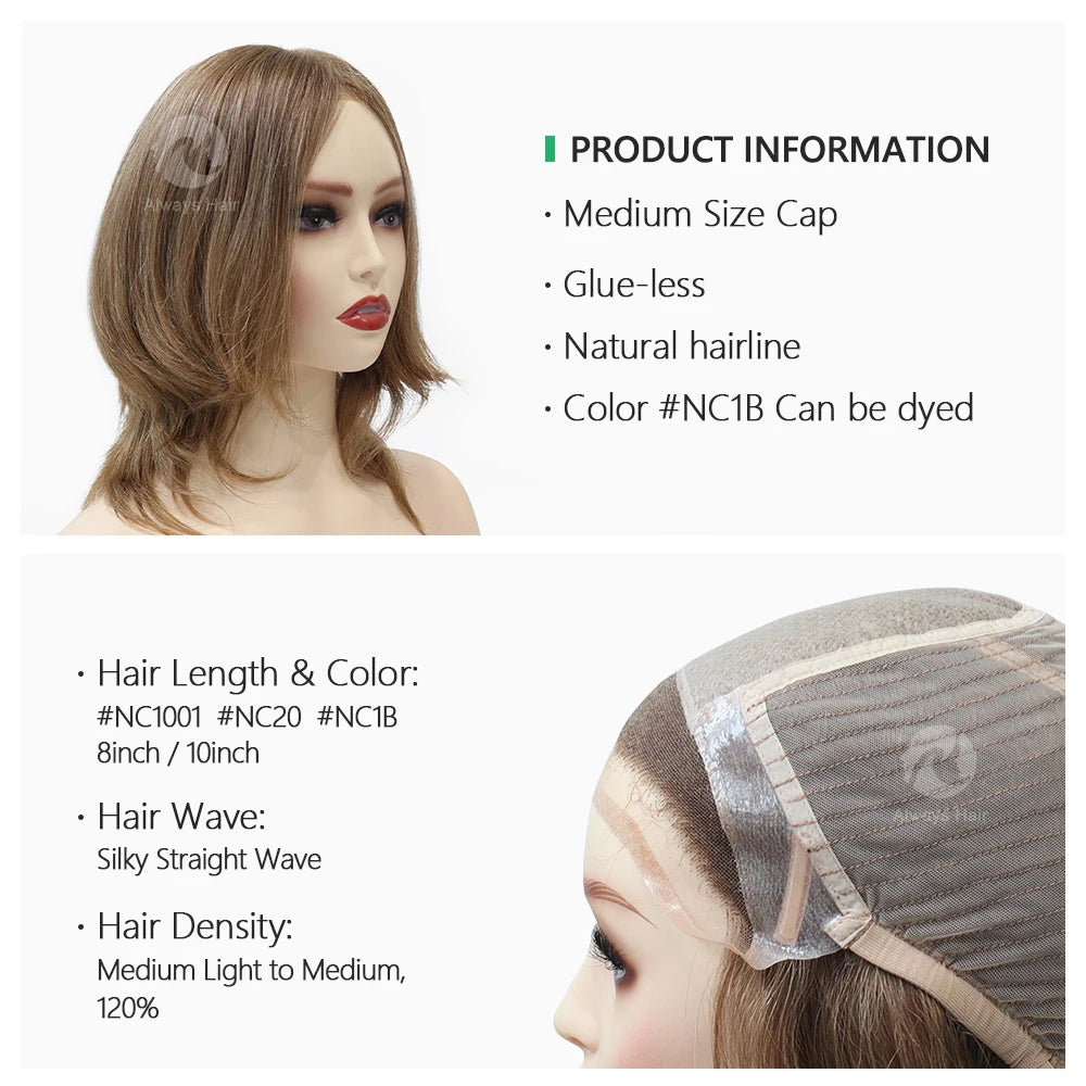 European Virgin Hair Straight Short Lace Front Wig – French Lace