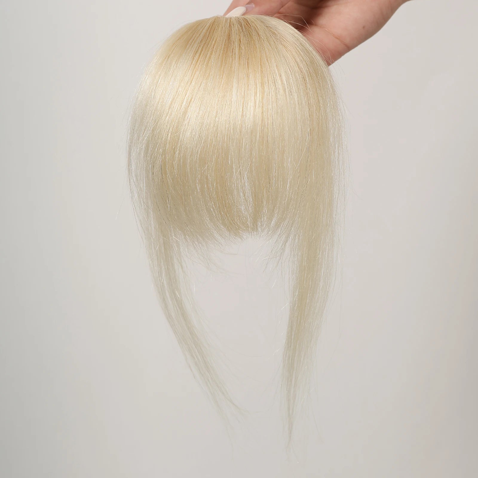 Platinum Blonde Air Fringe Bangs Clip-In – 4.5 Inch | 100% Remy Human Hair