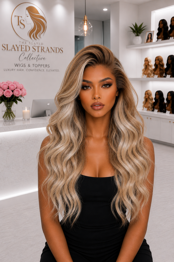 Saffron | P30/613 Highlight Lace Front Human Hair Wig – Straight & Body Wave | Vietnamese Remy Hair | 13x4 HD Lace | 150% & 180% Density