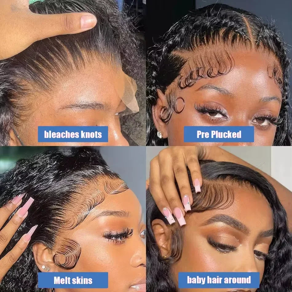 Curly Short Bob Wig – 220% Density | 13x4 HD Lace Front | 100% Brazilian Human Hair