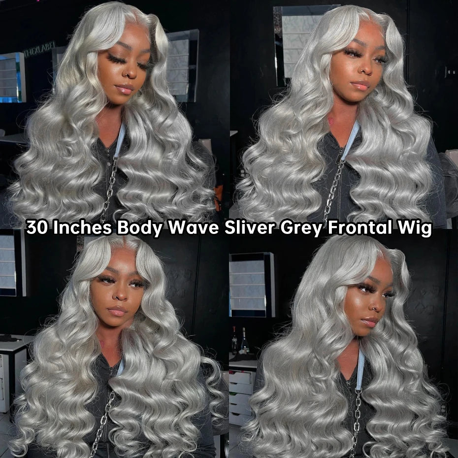 Silver Grey Vietnamese Body Wave 13x6 HD Lace Wig