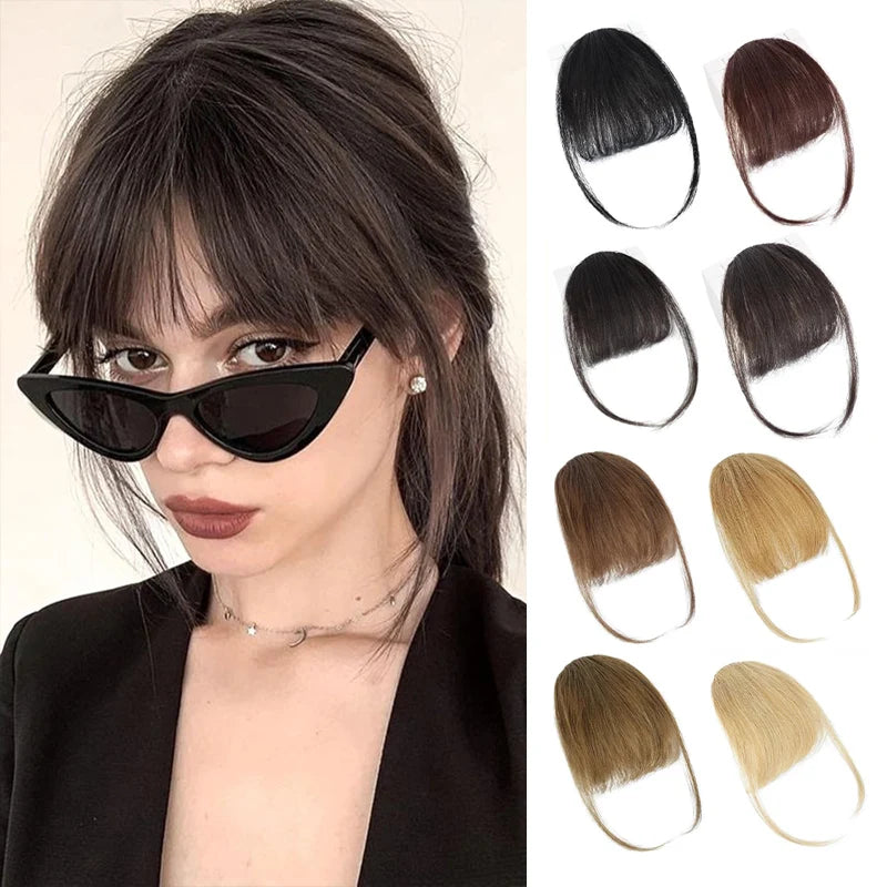 Invisible Air Bangs Clip-In Hair Extension – 100% Human Hair Fringe