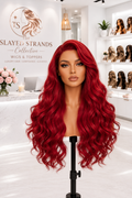 Nova | Long Natural Wavy Synthetic Lace Front Wig – 26 Inch | 4 Colours