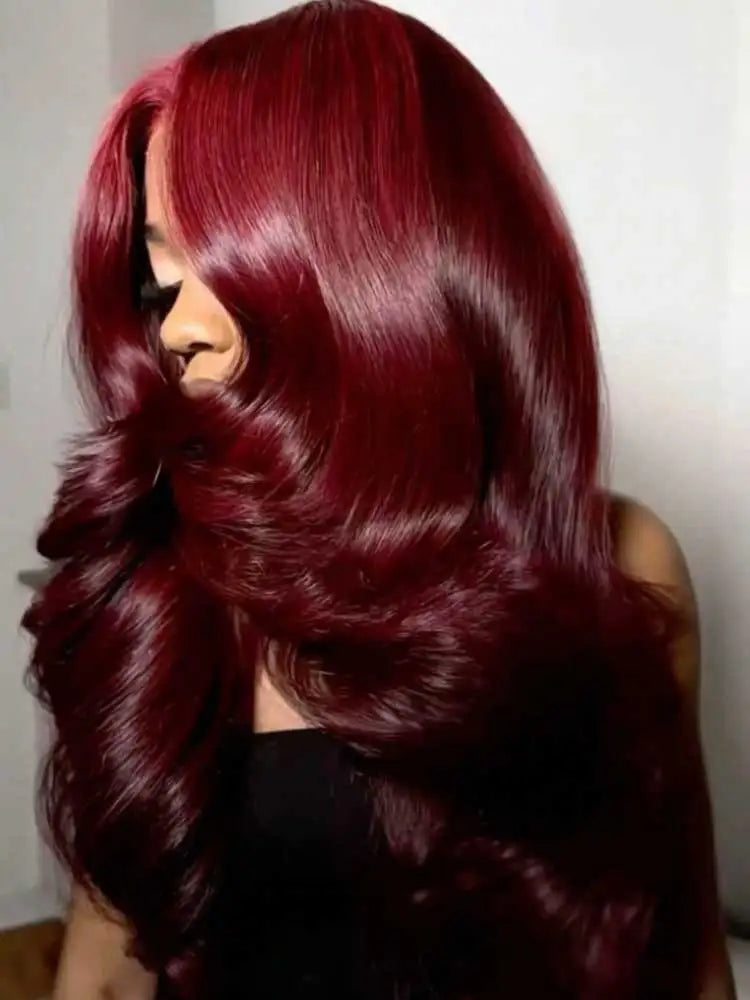 99J Burgundy Body Wave 13x4 HD Lace Front Wig – 30 Inch