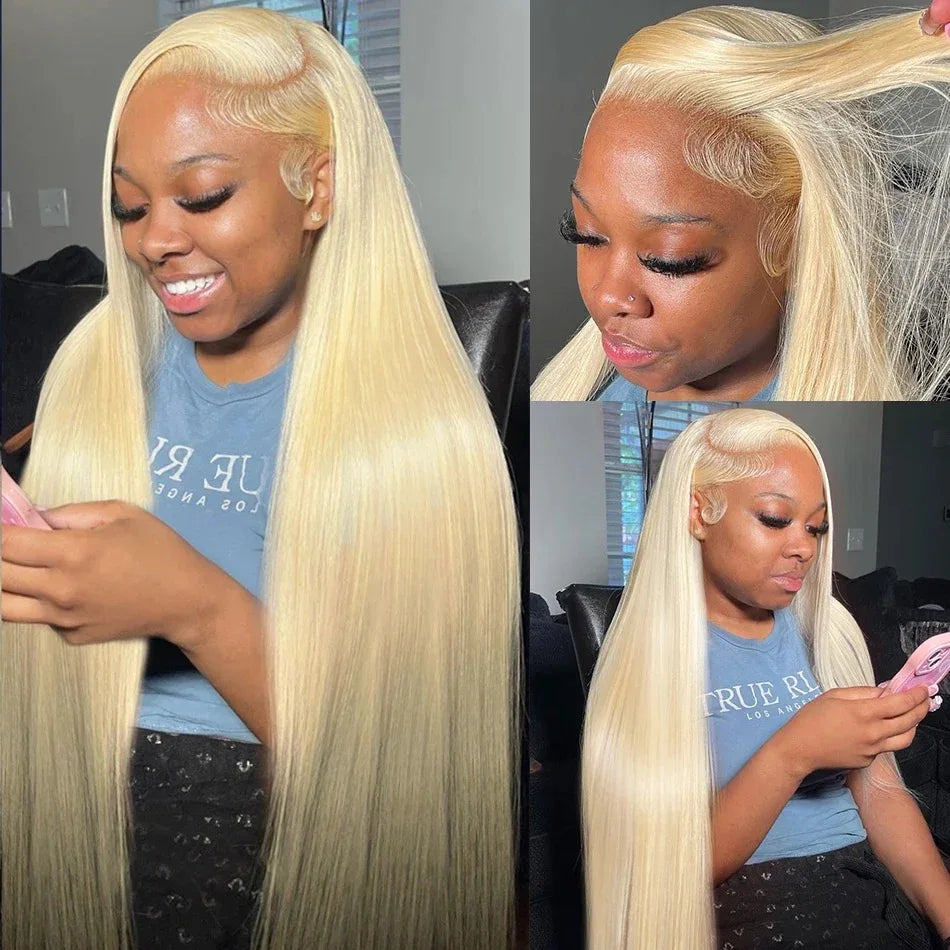 613 Blonde Straight 13x6 HD Lace Front Wig – Brazilian Hair