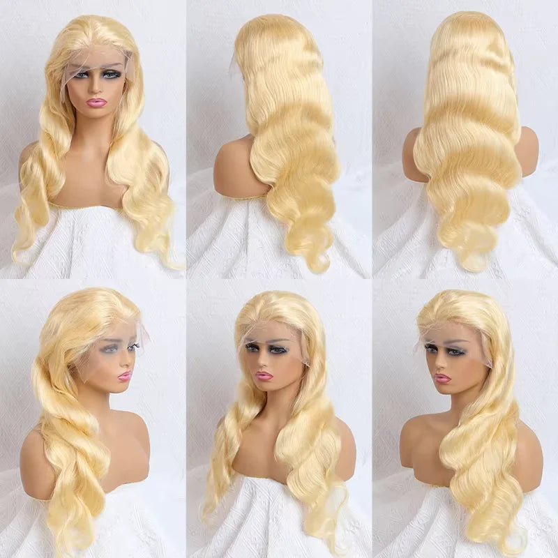613 Honey Blonde Body Wave 360 HD Lace Wig – Brazilian Raw Hair