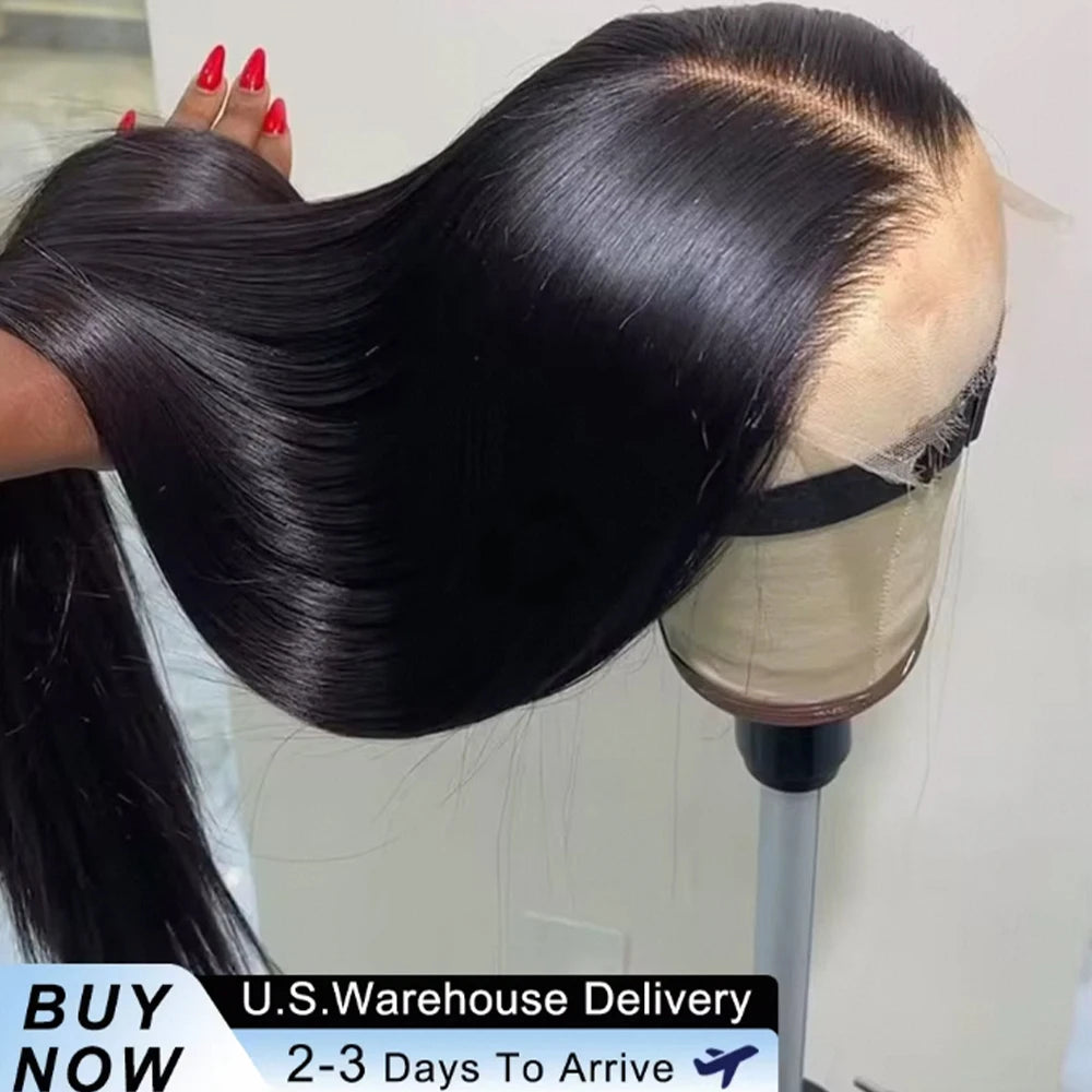 Bone Straight Glueless Lace Front Wig 36/38/40 Inch – Brazilian Hair