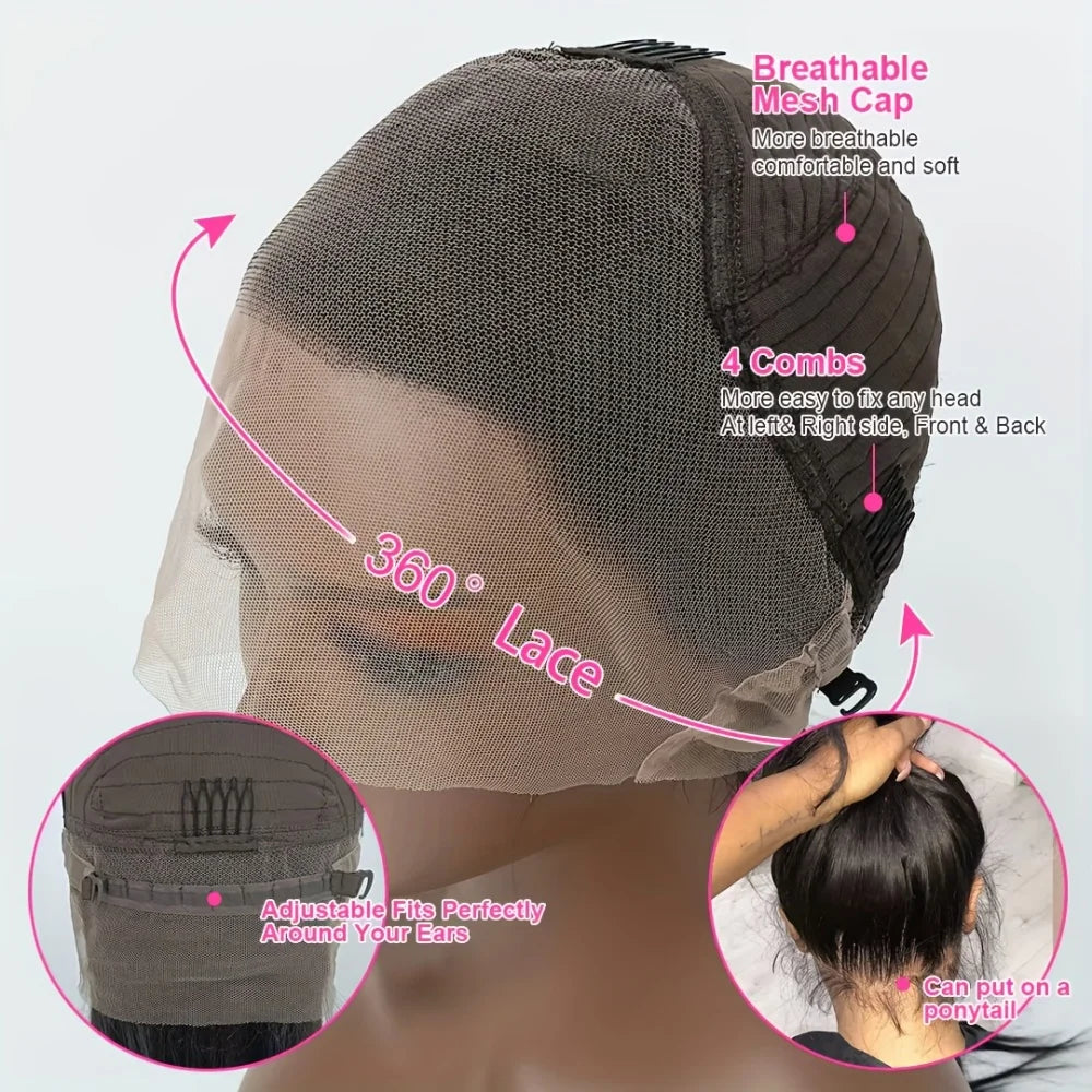Body Wave 360 HD Full Lace Wig 250% – Full Hairline