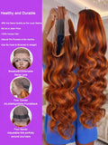 Ginger Orange Highlight Ombre Body Wave Lace Front Wig