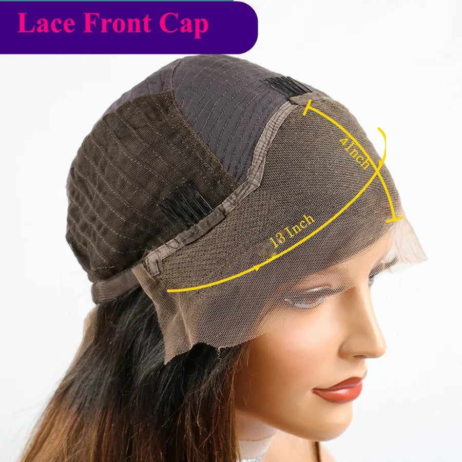 Natural Wave 13x6 Lace Front Wig with Curtain Bangs