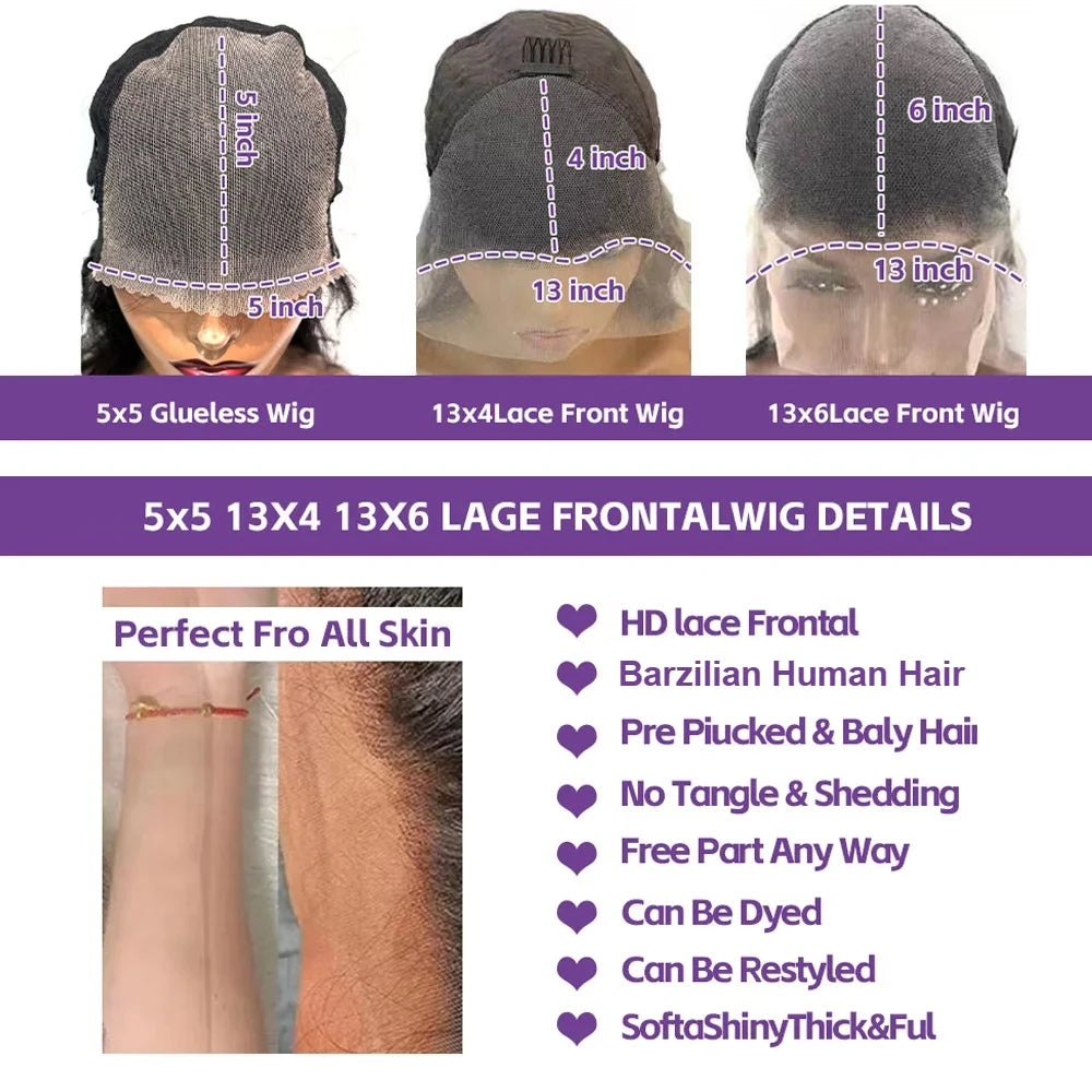 Body Wave Wear & Go Glueless Wig – 40/42 Inch | 250% Density HD Lace Front