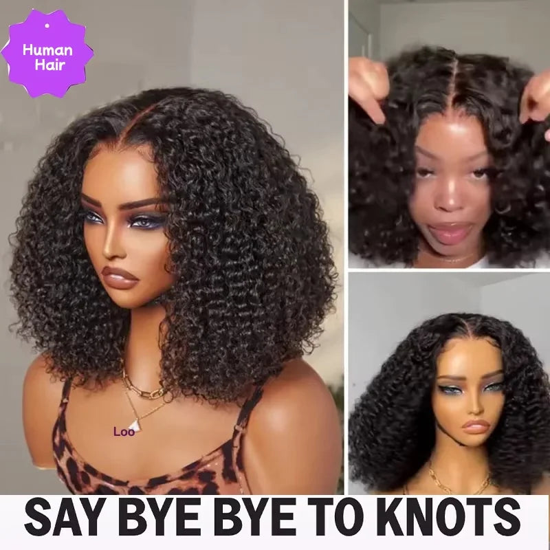 250% Glueless Short Bob Deep Wave 5x5 Lace Wig