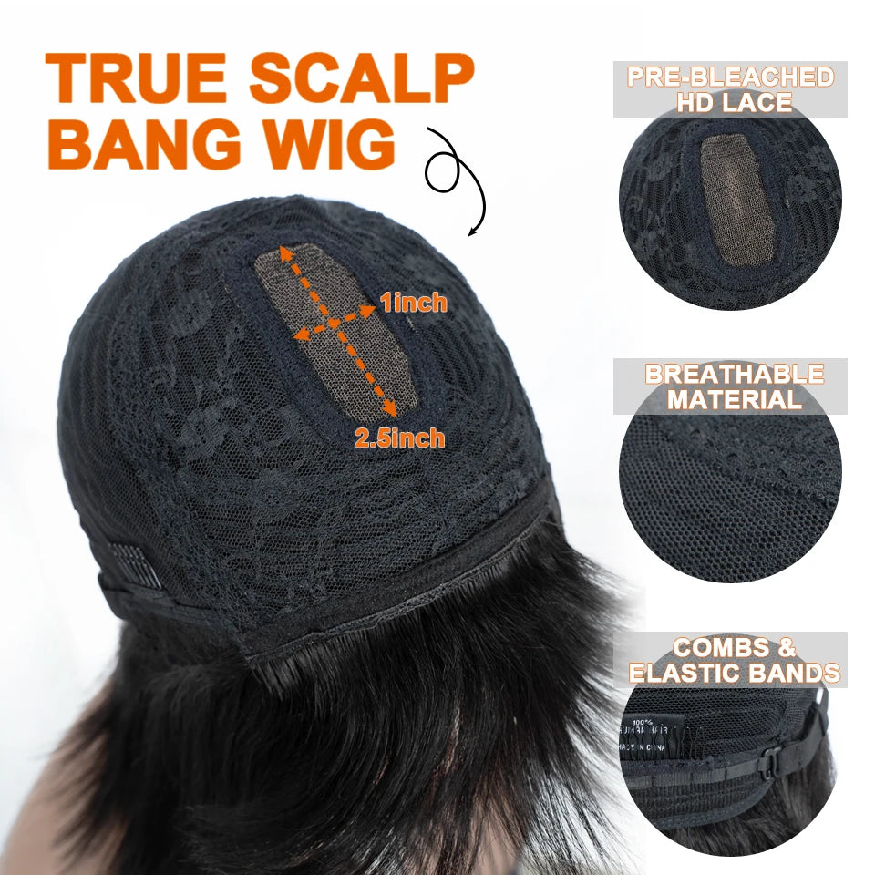 Straight Bob Lace Wig with Bangs