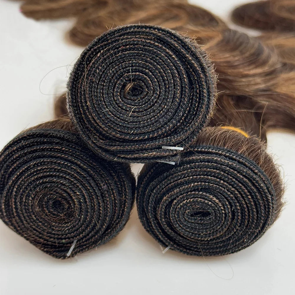Highlight Ombre Body Wave Hair Bundles – Brazilian Raw Human Hair