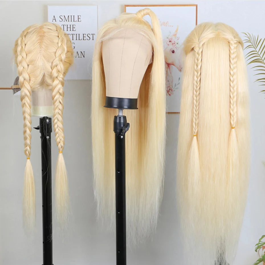 613 Honey Blonde Straight 360 HD Lace Wig – Raw Brazilian Hair