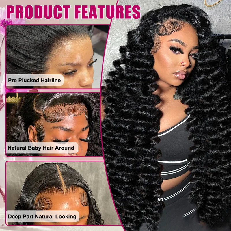 Loose Deep Wave HD Lace Front Wig – 13x4 / 13x6 | 250% Density Brazilian Hair
