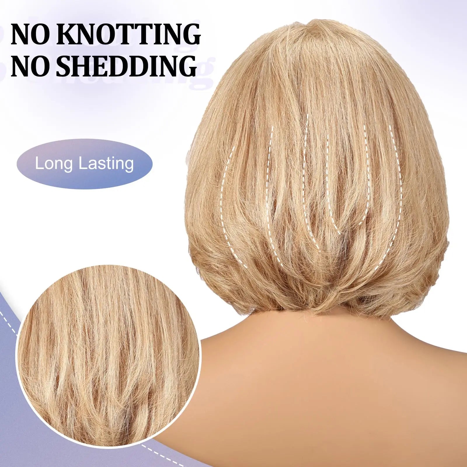 Blonde Body Wave Short Bob Lace Front Wig with Bangs – Remy Hair