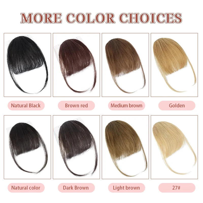 Invisible Air Bangs Clip-In Hair Extension – 100% Human Hair Fringe