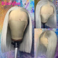Silver Grey Short Bob 13x6 Lace Front Wig
