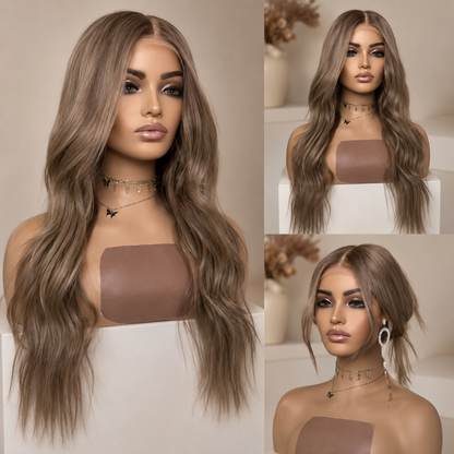 Carrie | Loose Wave Wig – Dark Ash Brown | Transparent Lace Front | Virgin Human Hair | 160–190% Density | 16–30 Inch