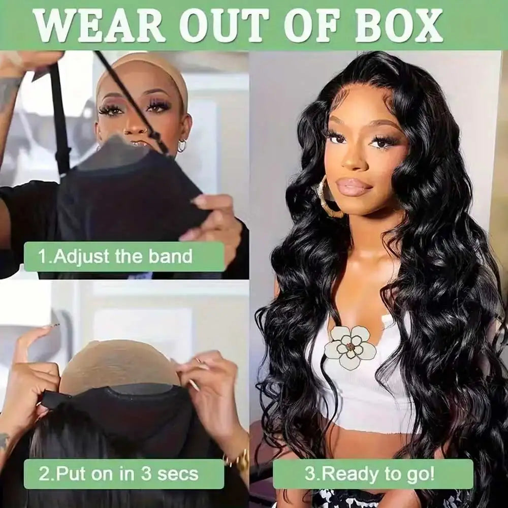 Body Wave Glueless 13x4/13x6 HD Lace Front Wig 250% – Pre Cut