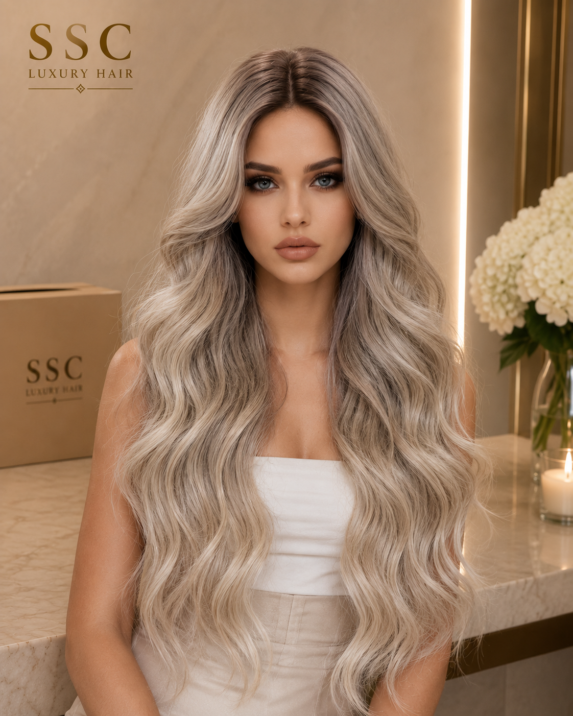 Kaia | 13×4 Lace Front Wig | Brown Gradient | Heat Resistant Synthetic | 30"