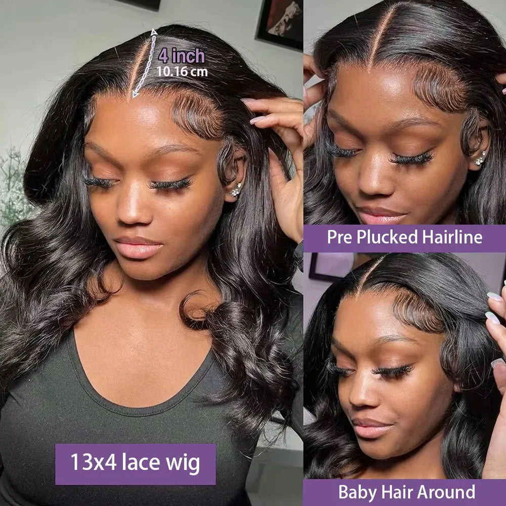 Body Wave Bob Glueless Wig – 220% Density | Ready To Wear 13x4 HD Lace Front