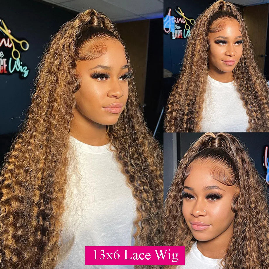 Highlight Ombre Deep Wave 13x6/13x4 HD Lace Front Wig