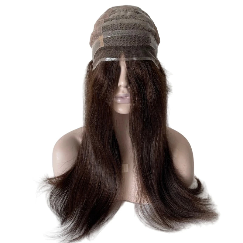 Brown Silk Top Full Lace Medical Wig – Chinese Virgin Hair 150%