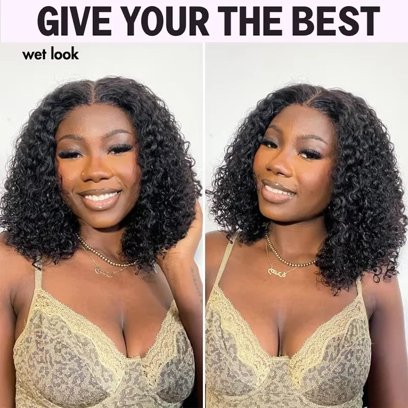 250% Glueless Short Bob Deep Wave 5x5 Lace Wig