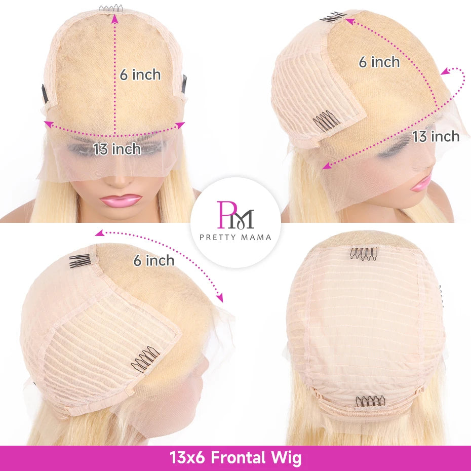 Cyan Blue / Light Green Body Wave 13x6 Lace Front Wig