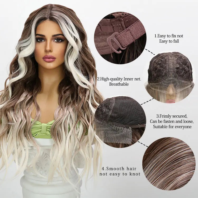 Willow | Long Body Wave Synthetic Lace Front Wig – 28 Inch | 180% Density