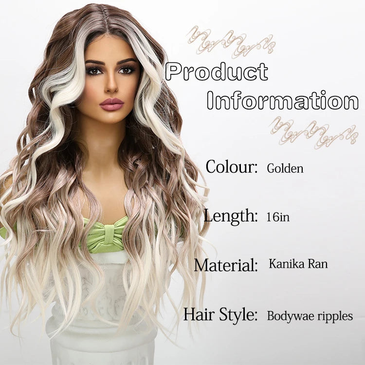 Willow | Long Body Wave Synthetic Lace Front Wig – 28 Inch | 180% Density
