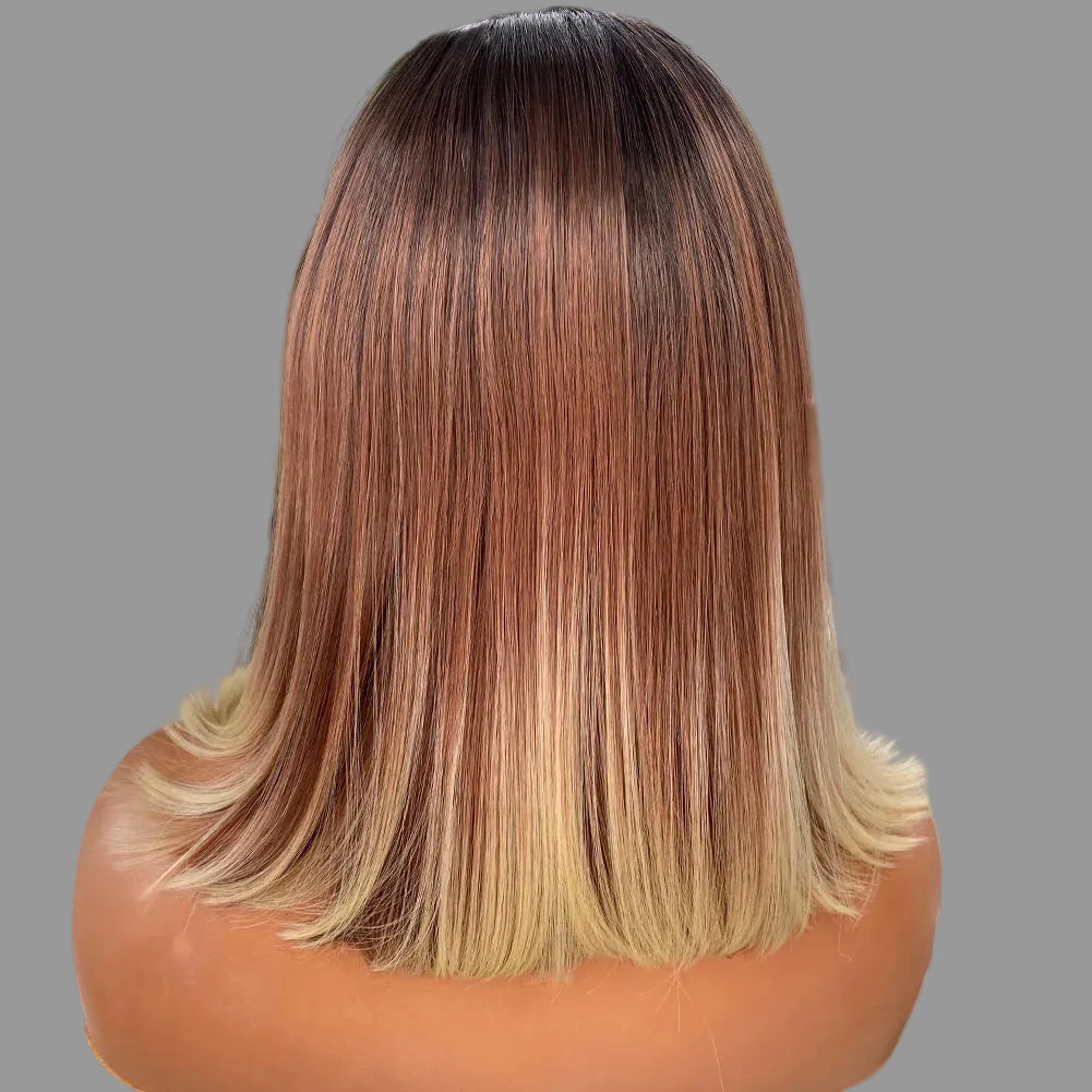 13×4 Lace Front Bob Wig | 3T Ombre Highlights | Silky Straight | Futura Fibre | 22"