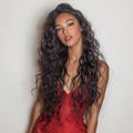Raven | Long Loose Wave Synthetic Lace Front Wig – 26 Inch | Black | 150% Density