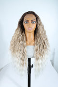 13×6 Lace Front Wig | Blonde Water Wave | Baby Hair | Heat Resistant Synthetic | 30"