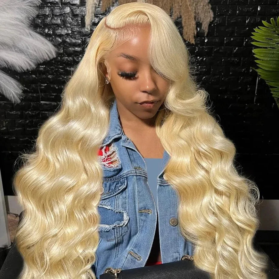 Lumière | 613 Blonde Body Wave Lace Front Wig – 13x4 / 13x6 HD Lace | 180–200% Density | 18–38 Inch