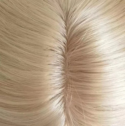 Silk | Straight Human Hair Topper – 15x16cm Silk Base | Clip-In | 130% Density | Free Part | 12–20 Inch