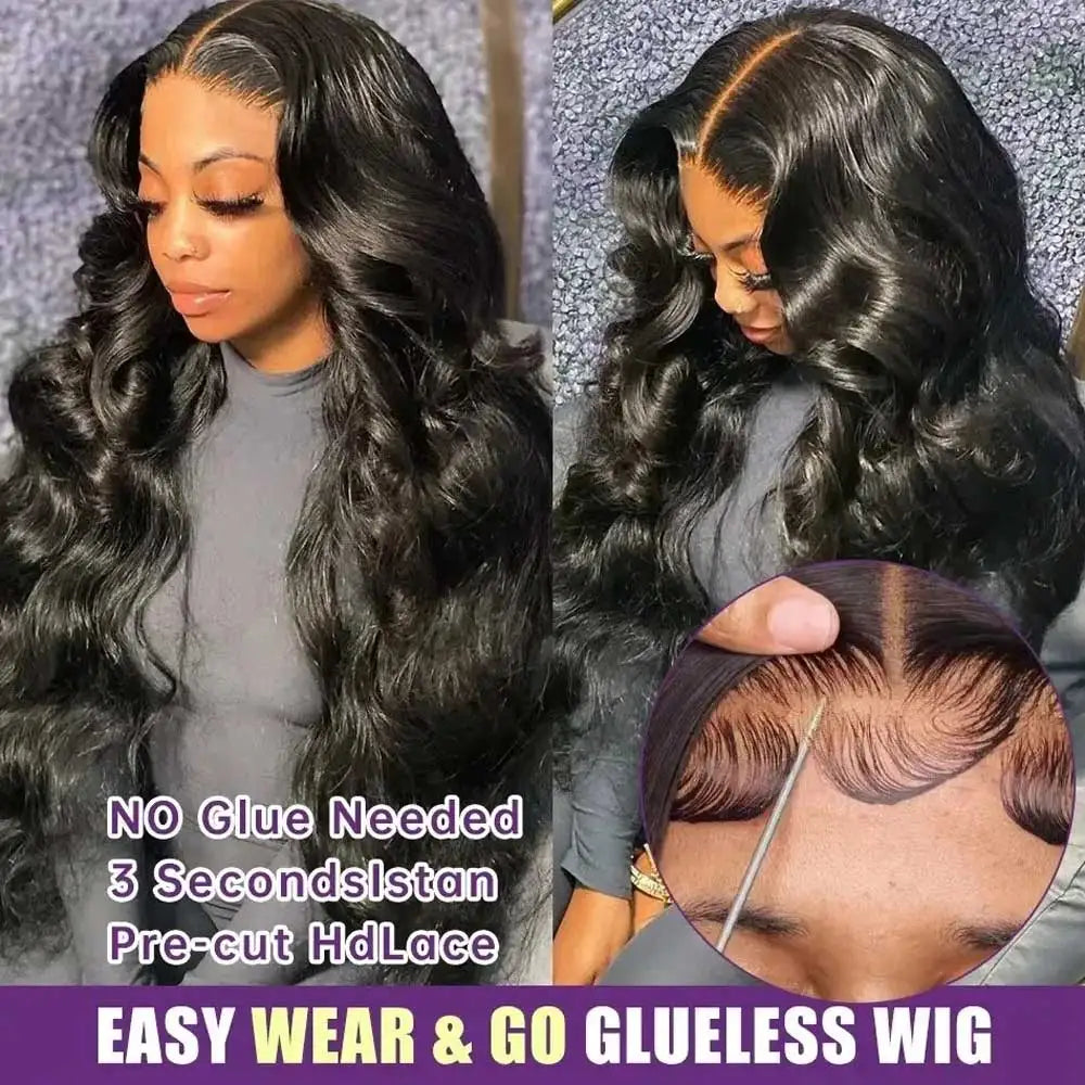 250% Density 13x4 13×6 5×5 HD Lace Front Wigs Human Hair Brazilian Virgin Body Wave Wig for Women Natural Black