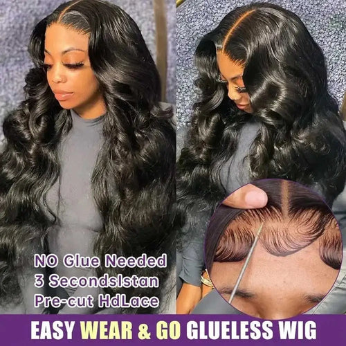 250% Density 13x4 13×6 5×5 HD Lace Front Wigs Human Hair Brazilian Virgin Body Wave Wig for Women Natural Black