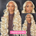 Lumière | 613 Blonde Body Wave Lace Front Wig – 13x4 / 13x6 HD Lace | 180–200% Density | 18–38 Inch