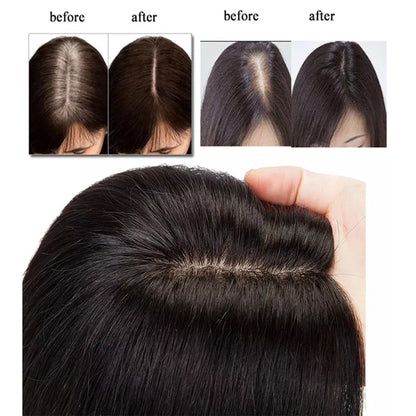 Silk | Straight Human Hair Topper – 15x16cm Silk Base | Clip-In | 130% Density | Free Part | 12–20 Inch