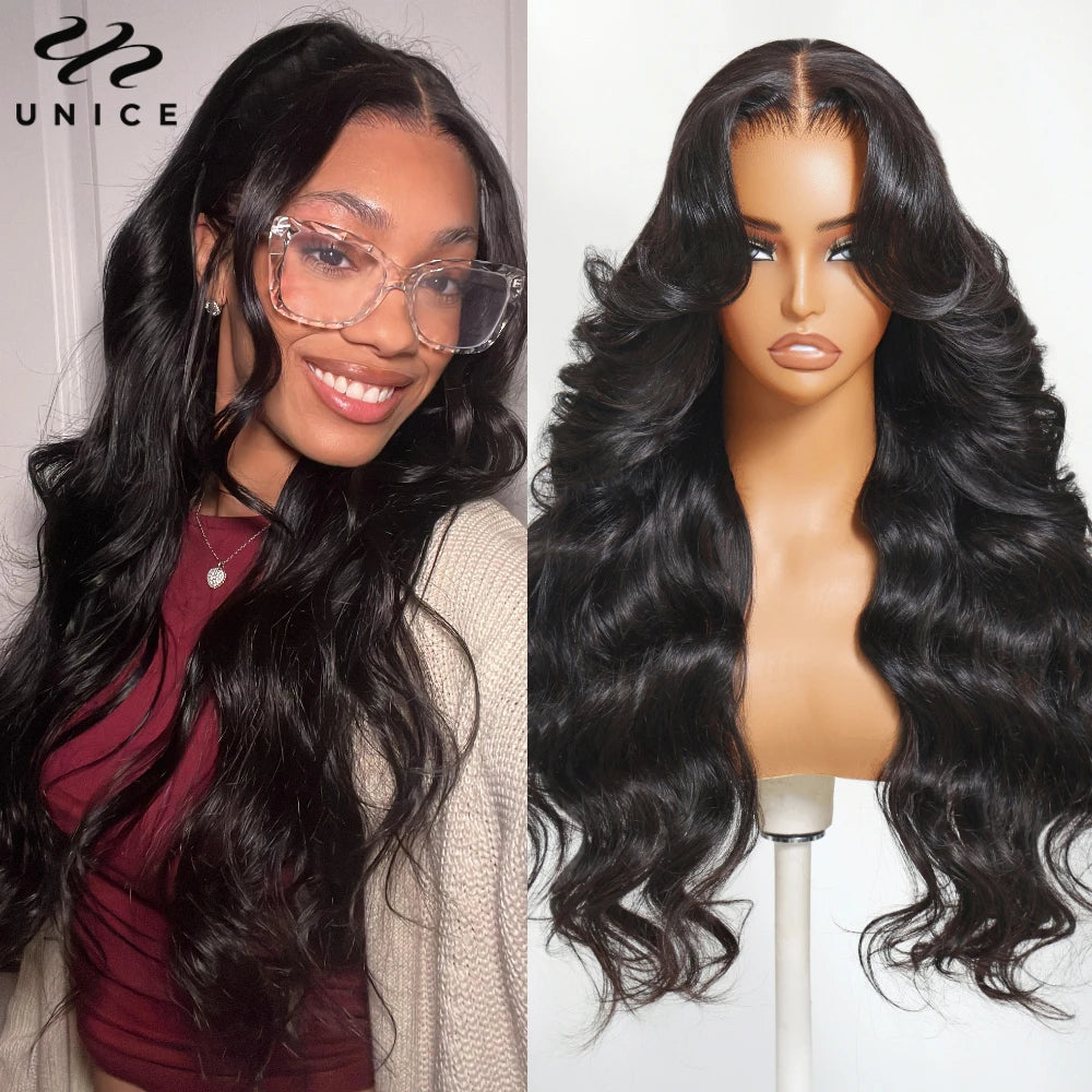 Luna | Loose Wave HD Lace Front Wig with Curtain Bangs – 13x4 | Remy Human Hair | 16–24 Inch